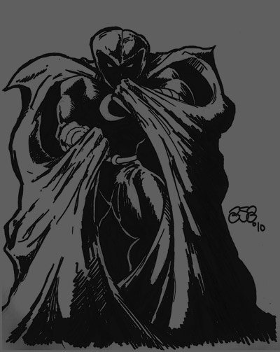 Moon Knight in pen